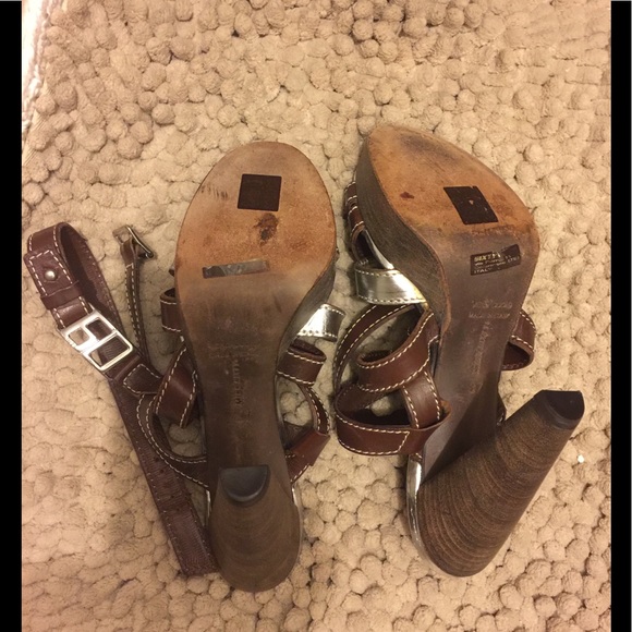 Sexy Miss Sixty Leather Wrap Logo Sandals - Picture 5 of 5